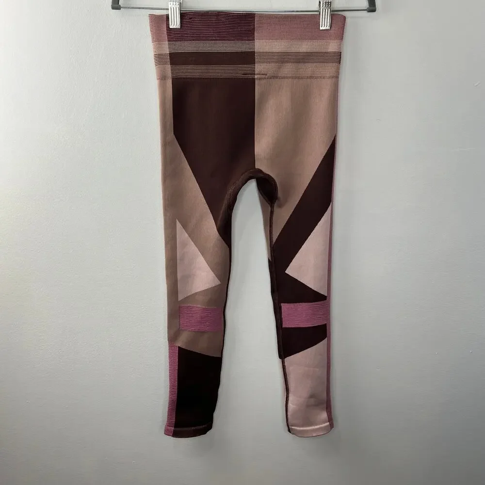NIKE Pink Sculpt Icon Clash High Rise Seamless Training Tights Leggings Size M